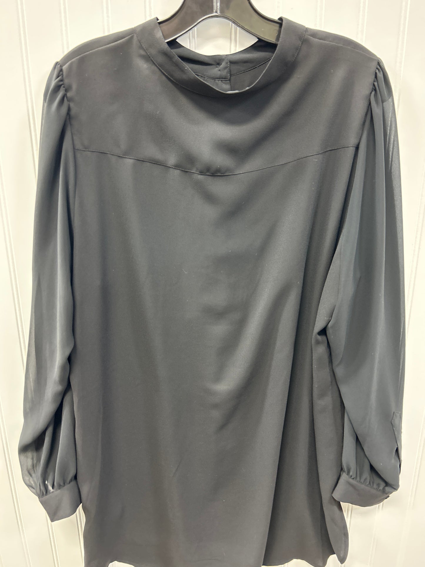 Top Ls By Anne Klein In Black, Size:1X