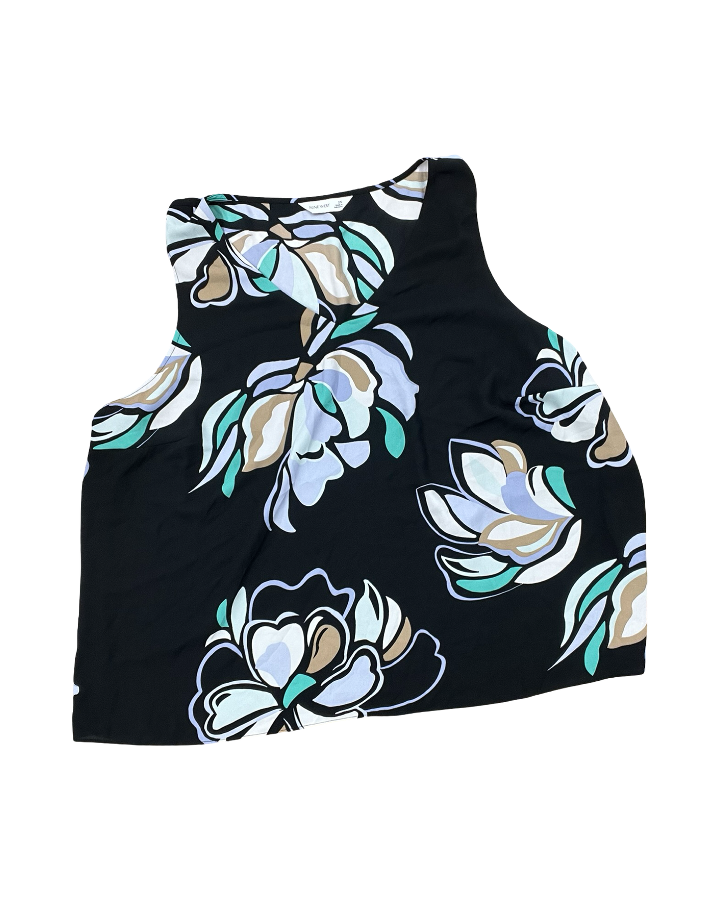 Top Sleeveless By Nine West In Black, Size:2X