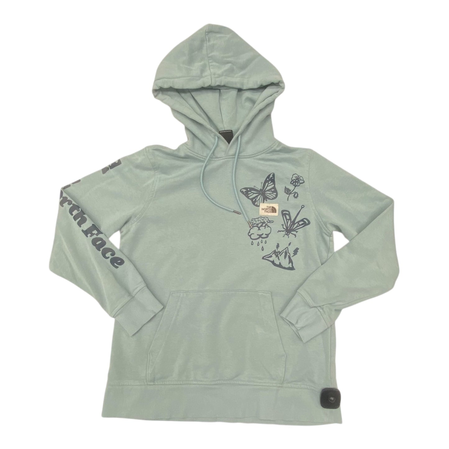 Athletic Sweatshirt Hoodie By The North Face In Blue, Size:M