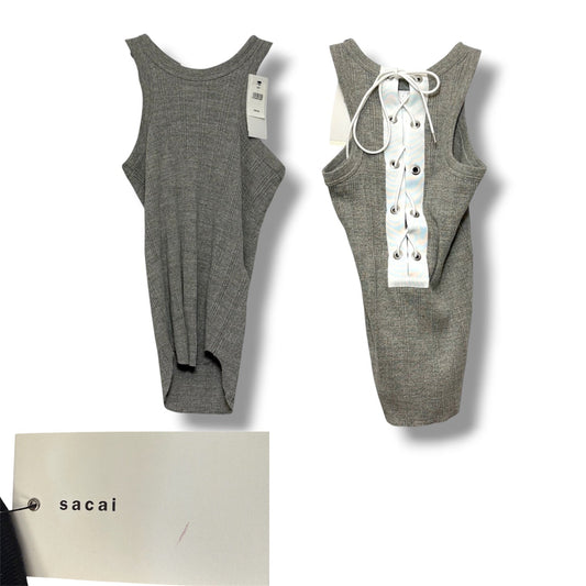 Tank Top By SACAI In Grey, Size: S