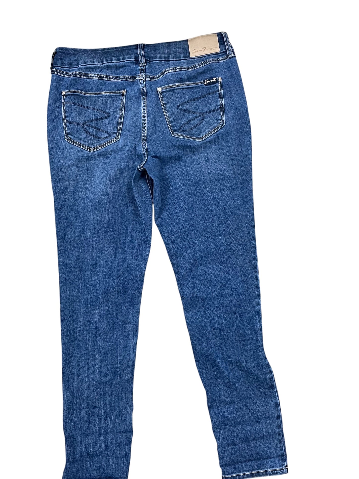Jeans Skinny By Seven 7 In Blue Denim, Size:10