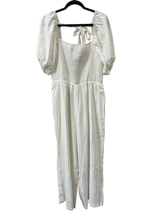 Jumpsuit By Clothes Mentor In White, Size:Xl