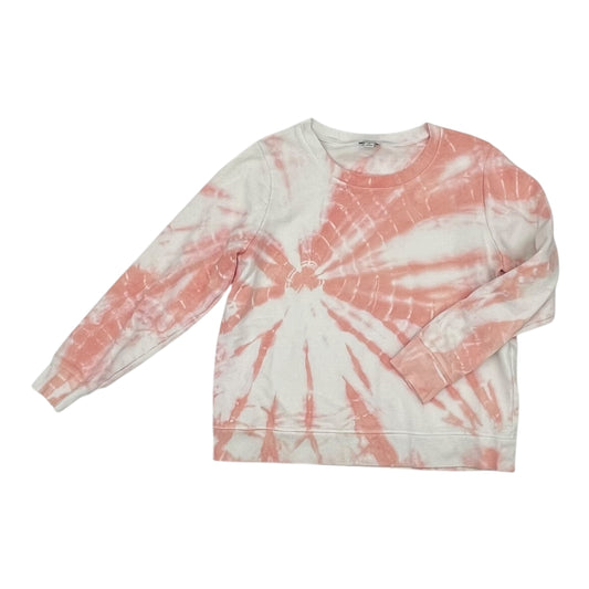 Sweatshirt Crewneck By J. Crew In Pink & White, Size:M