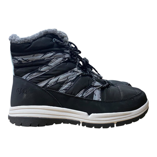 Boots Snow By Ryka In Black, Size:10