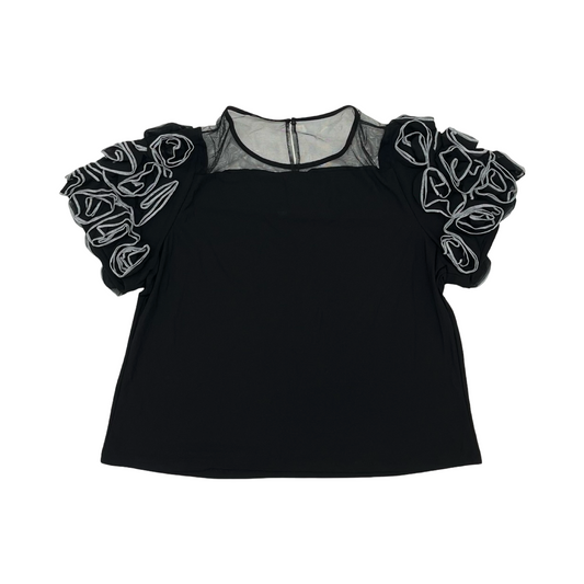 Blouse Ss By Cato In Black, Size:Xl