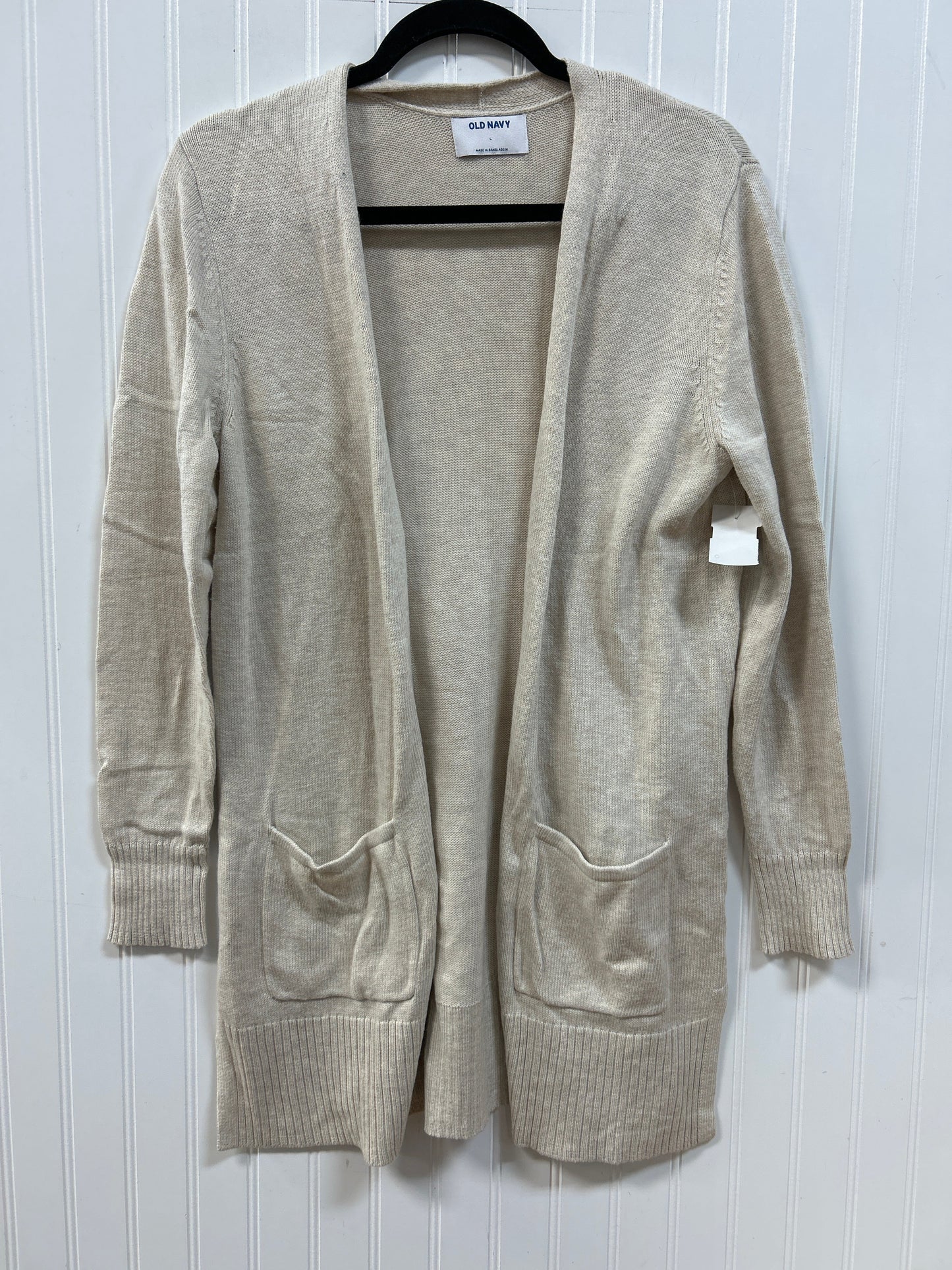 Sweater Cardigan By Old Navy In Cream, Size:L