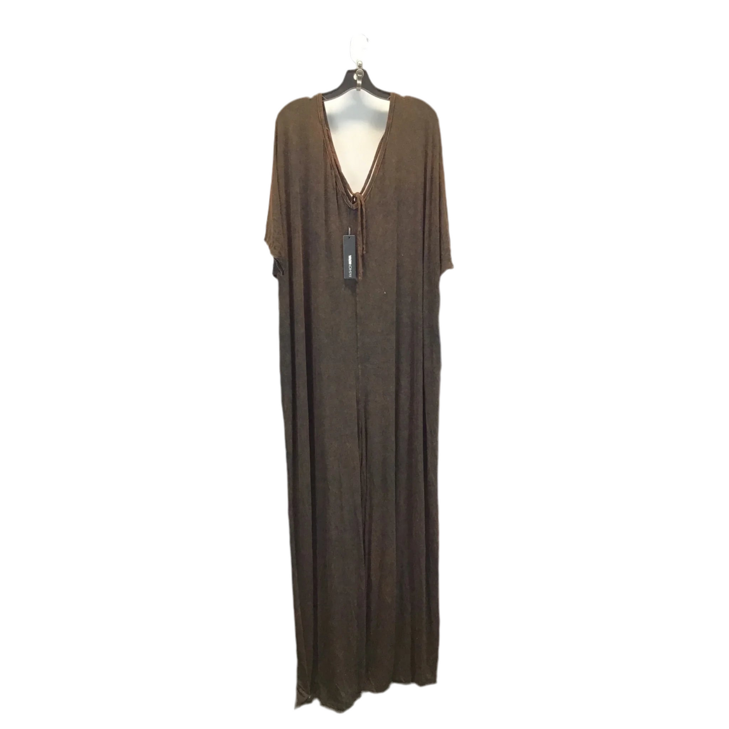 Jumpsuit By Fashion Nova In Brown, Size: 3x