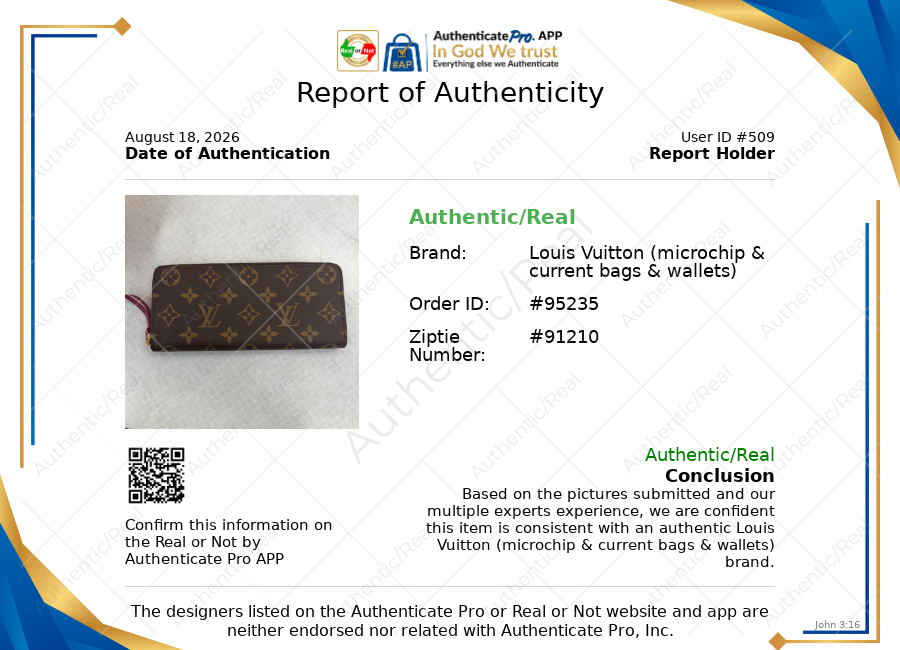 Wallet Luxury Designer By Louis Vuitton, Size: Large