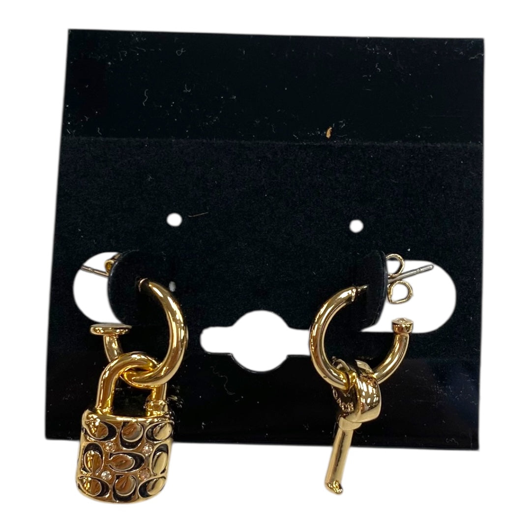 Earrings Designer By Coach In Gold