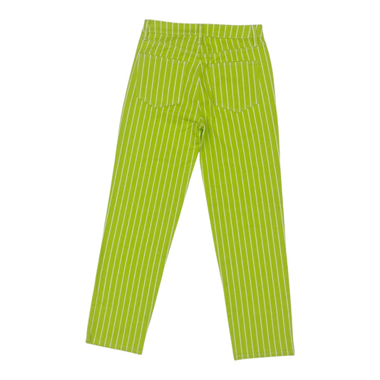 Jeans Straight By Clothes Mentor In Green & White, Size:2