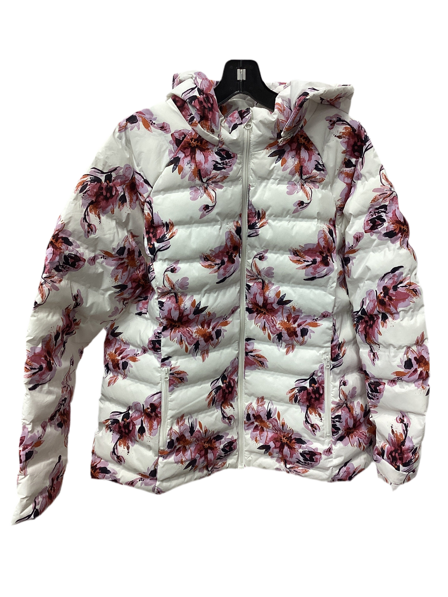 Coat Puffer & Quilted By Time And Tru In Floral Print, Size:Xl
