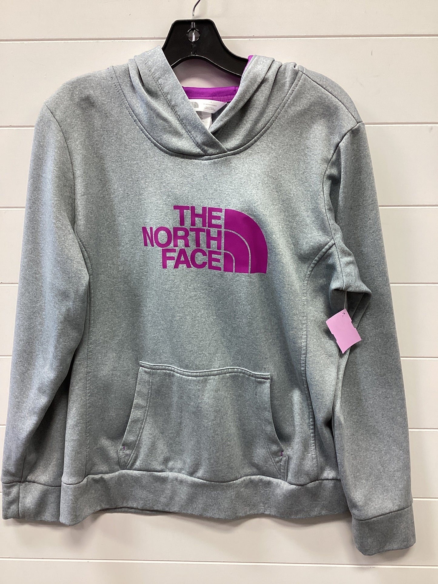 Athletic Sweatshirt Hoodie By The North Face In Grey, Size:L