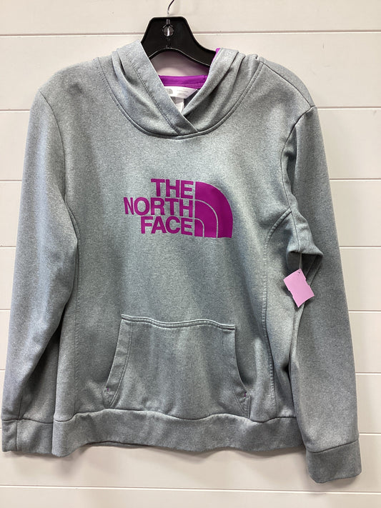 Athletic Sweatshirt Hoodie By The North Face In Grey, Size:L