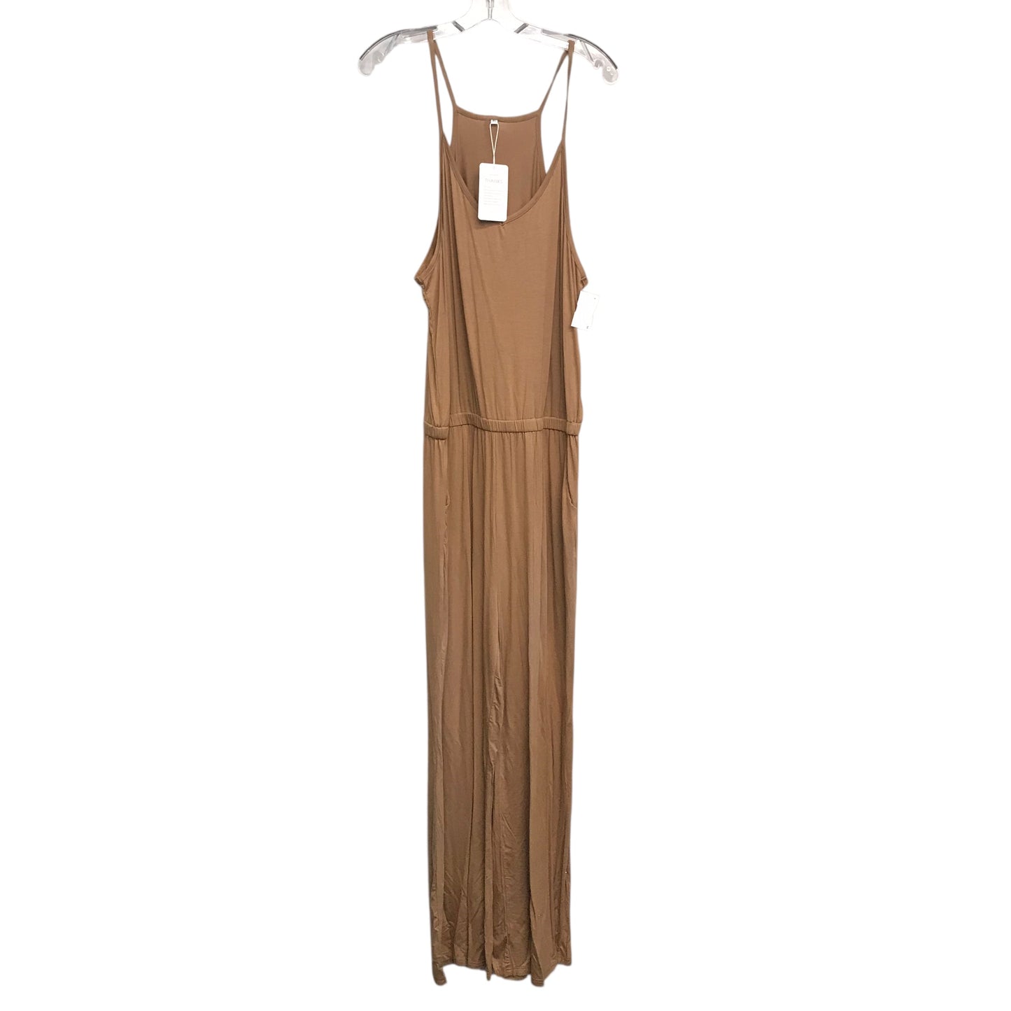 Jumpsuit In Tan, Size:Xl