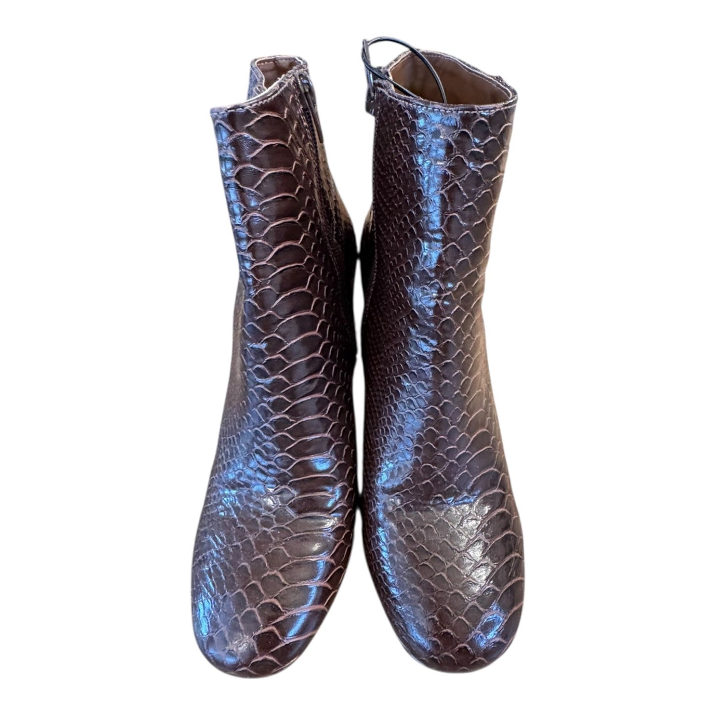 Boots Ankle Heels By Urban Outfitters In Brown, Size:8