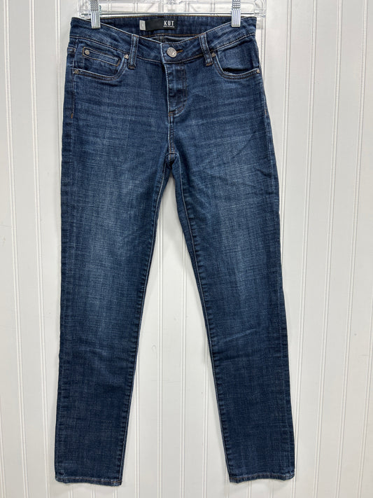 Jeans Straight By Kut In Blue Denim, Size:0