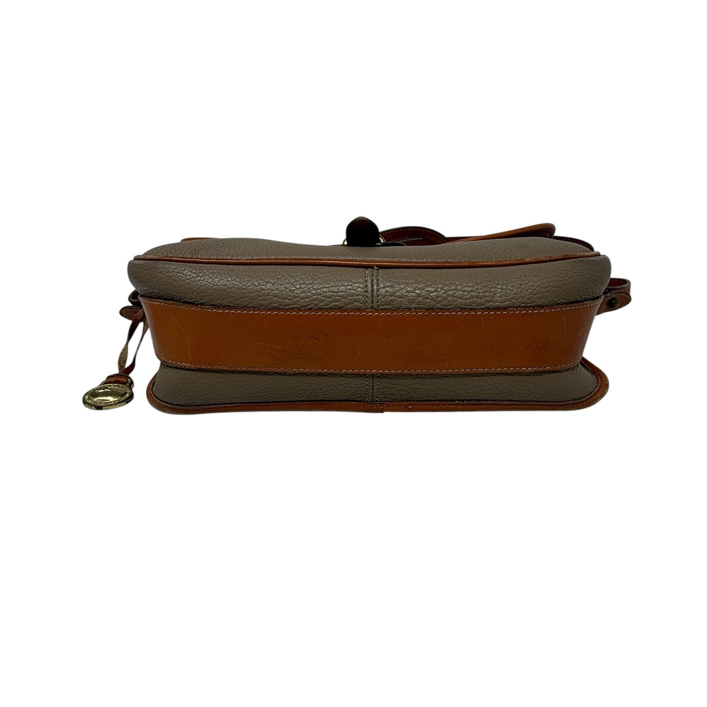 Vintage All-Weather Leather (AWL) Equestrian Crossbody Shoulder Bag Designer By Dooney And Bourke, Size: Medium