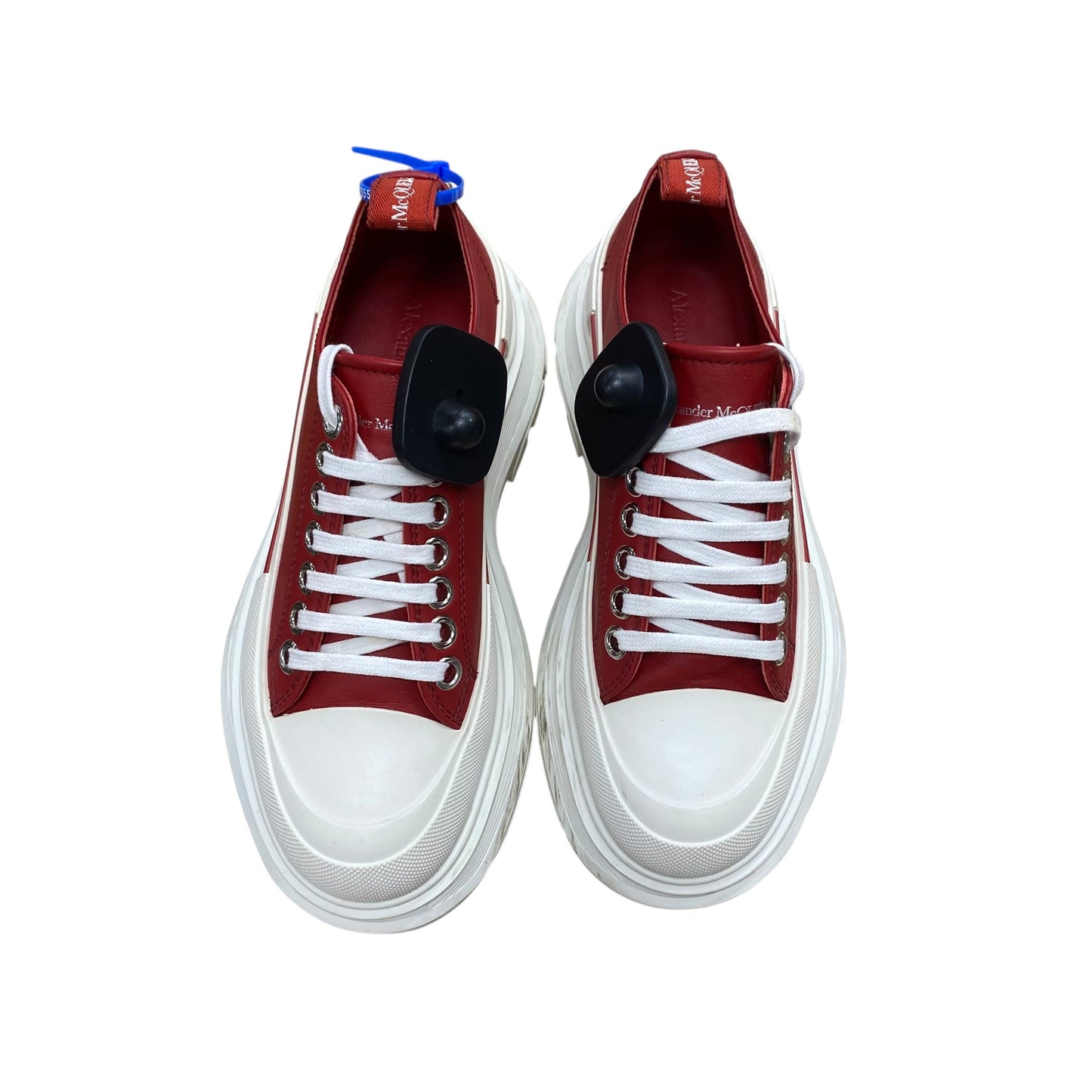 Shoes Luxury Designer By Alexander Mcqueen In Red & White, Size:5.5