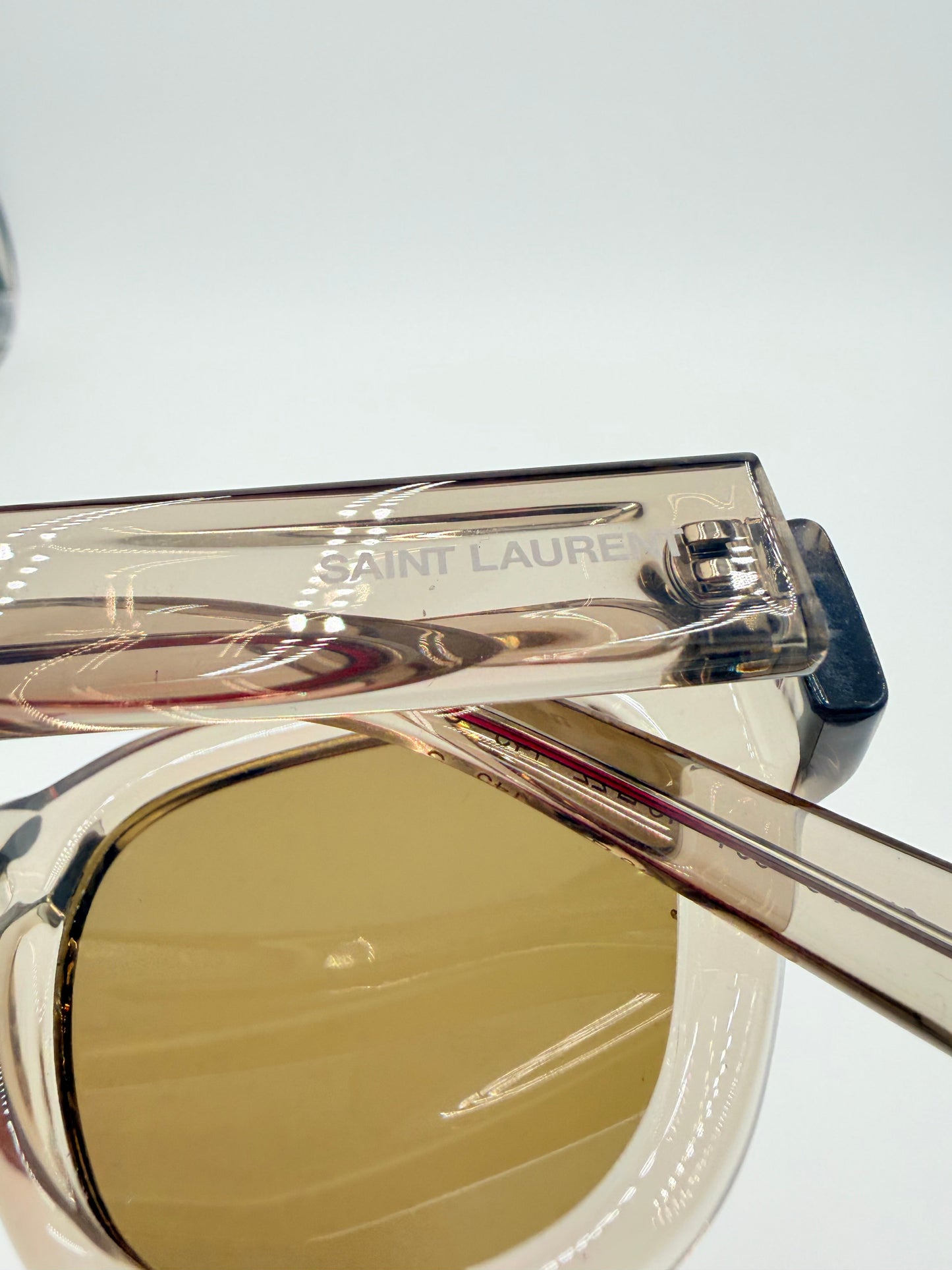 Sunglasses Luxury Designer By Yves Saint Laurent In Beige