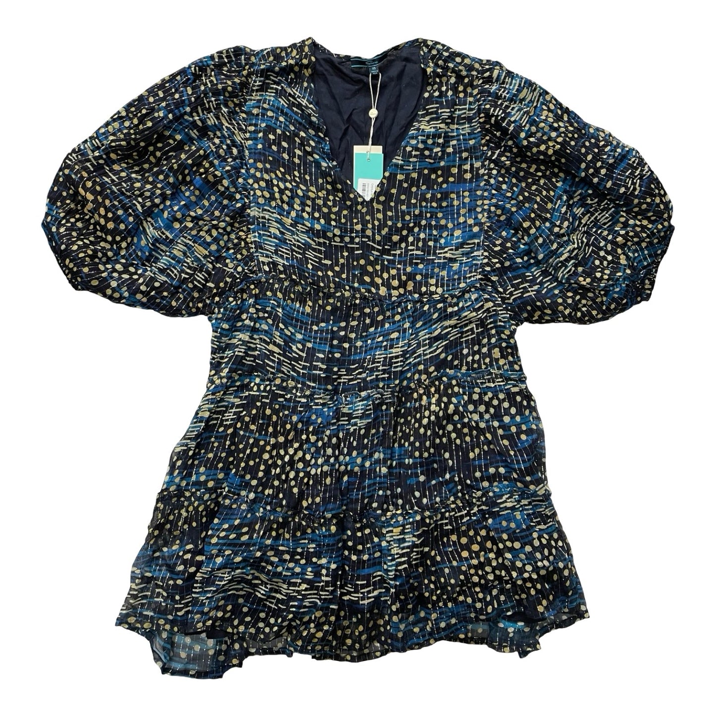 Dress Casual Short By Shore In Blue & Yellow, Size:Xs