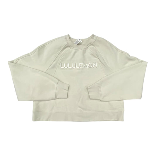 Athletic Sweatshirt Crewneck By Lululemon In Cream, Size:M