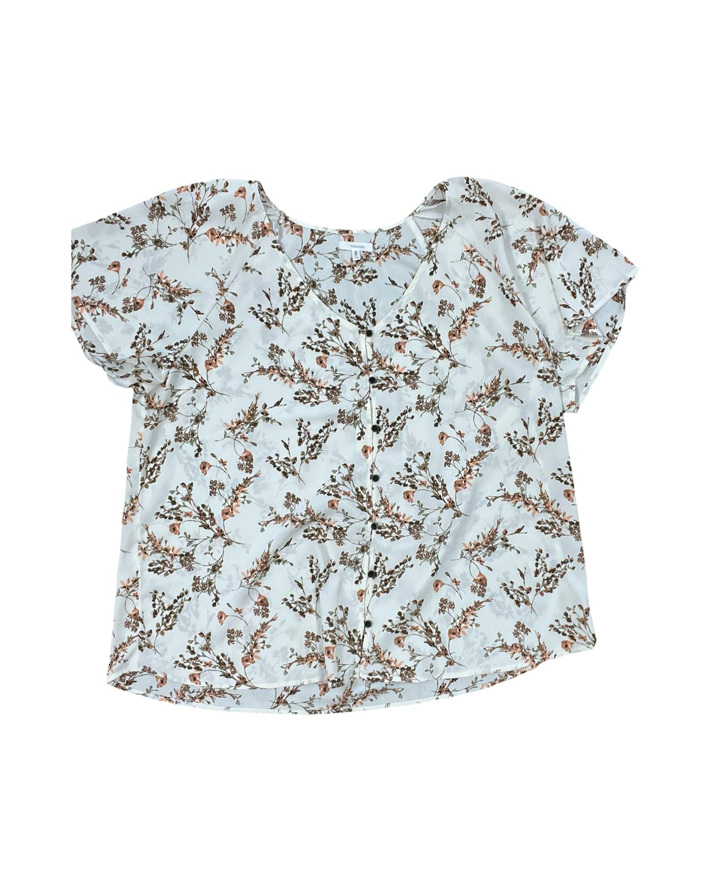 Top Ss By Maurices In Blue & White, Size:2X