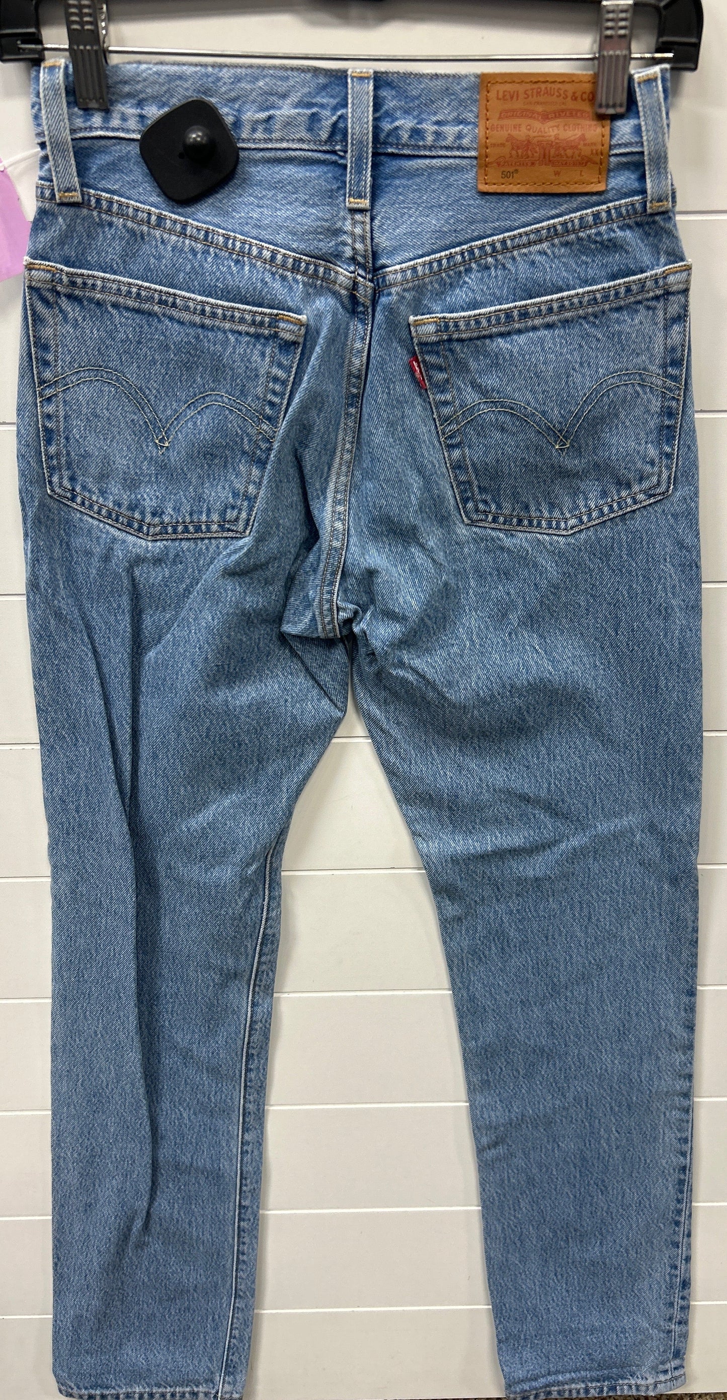 Jeans Straight By Levis In Blue Denim, Size:2