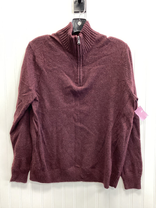 Jacket Fleece By Croft And Barrow In Maroon, Size:M
