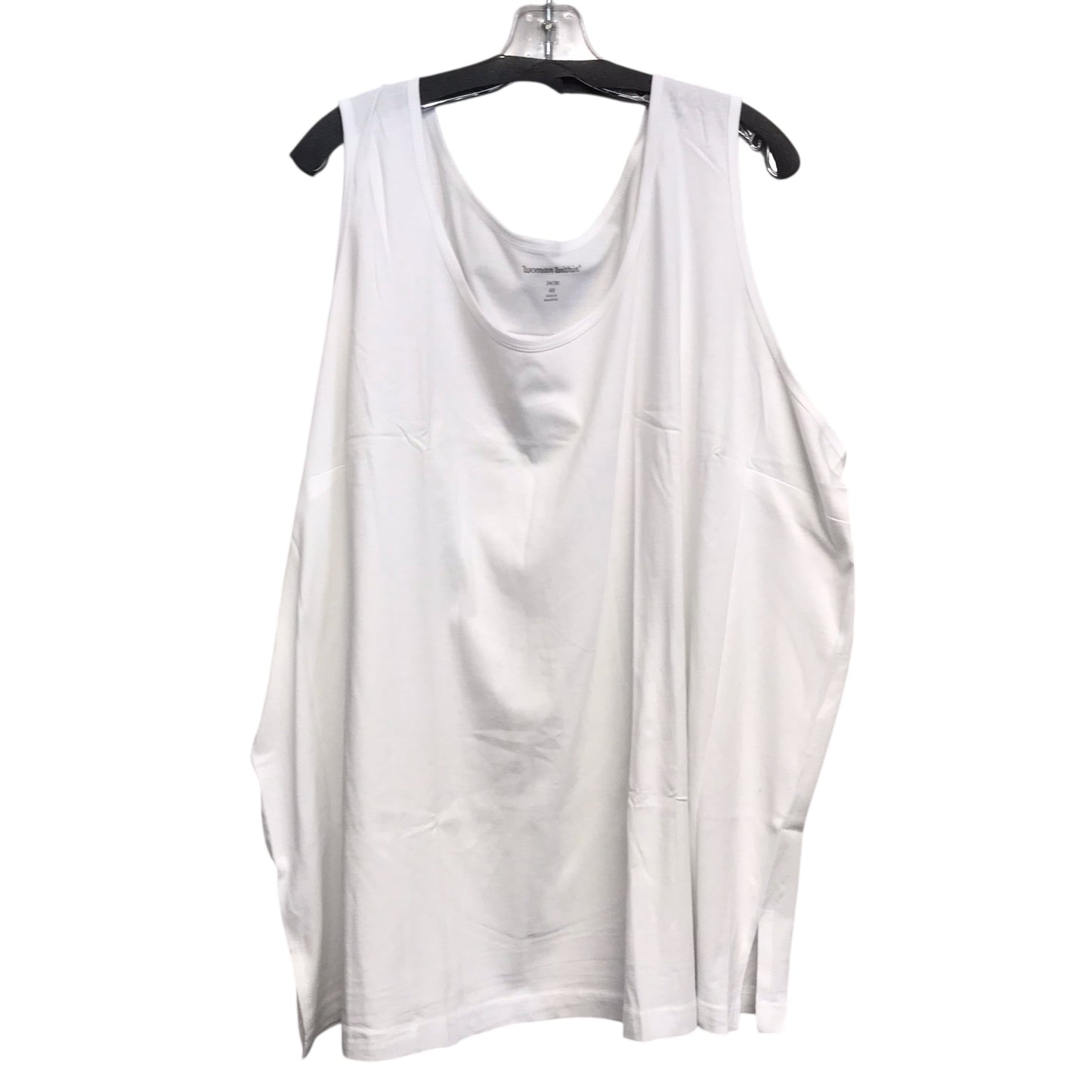 Top Sleeveless Basic By Woman Within In White, Size:4X