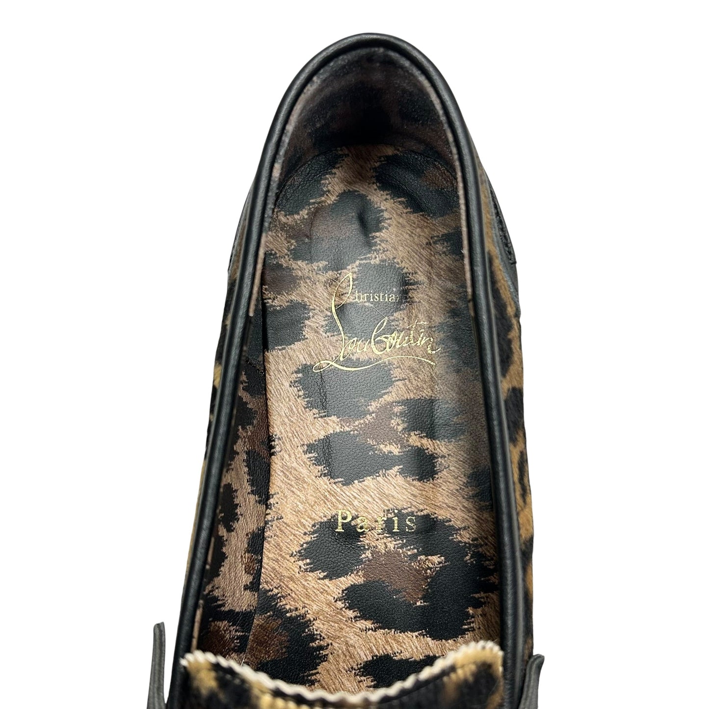 Shoes Luxury Designer By Christian Louboutin In Leopard Print, Size: 8.5