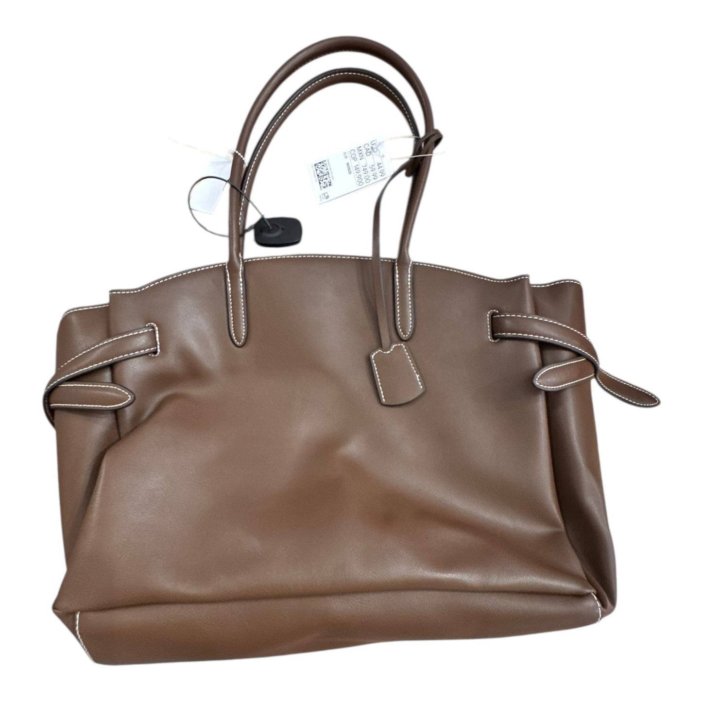 Tote By H&M In Brown, Size:Large