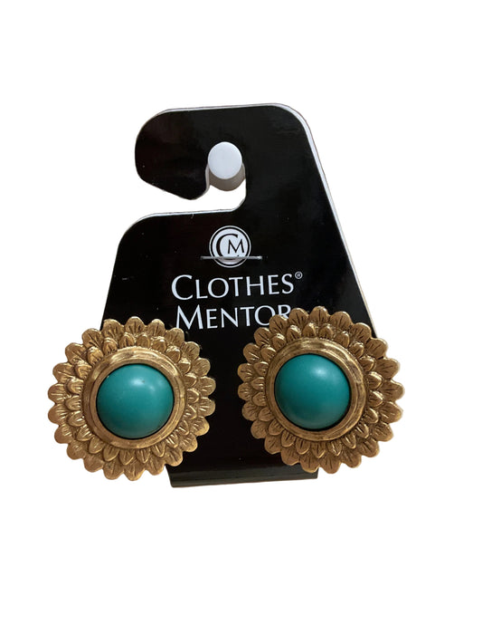 Earrings Statement By Cmf In Blue & Gold