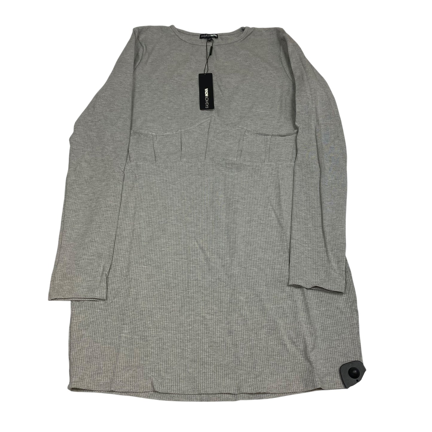 Dress Casual Short By Fashion Nova In Grey, Size:2X