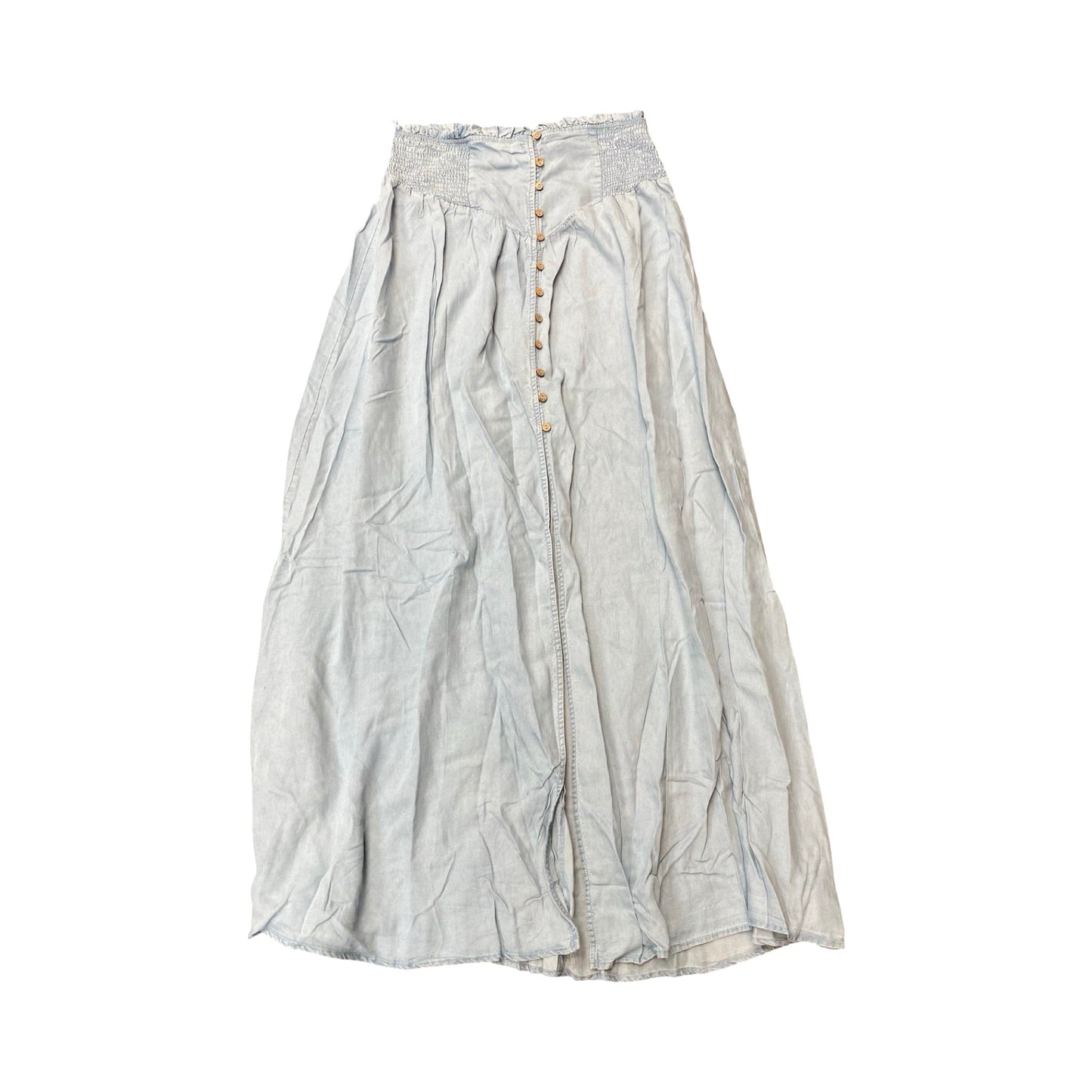 Skirt Maxi By Promesa In Blue Denim, Size:L