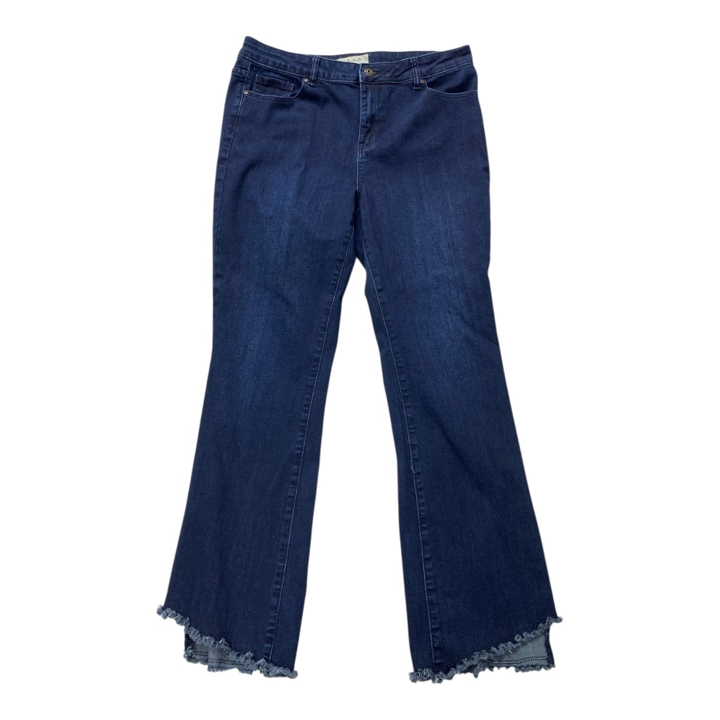 Jeans Straight By Charlie B In Blue Denim, Size:12