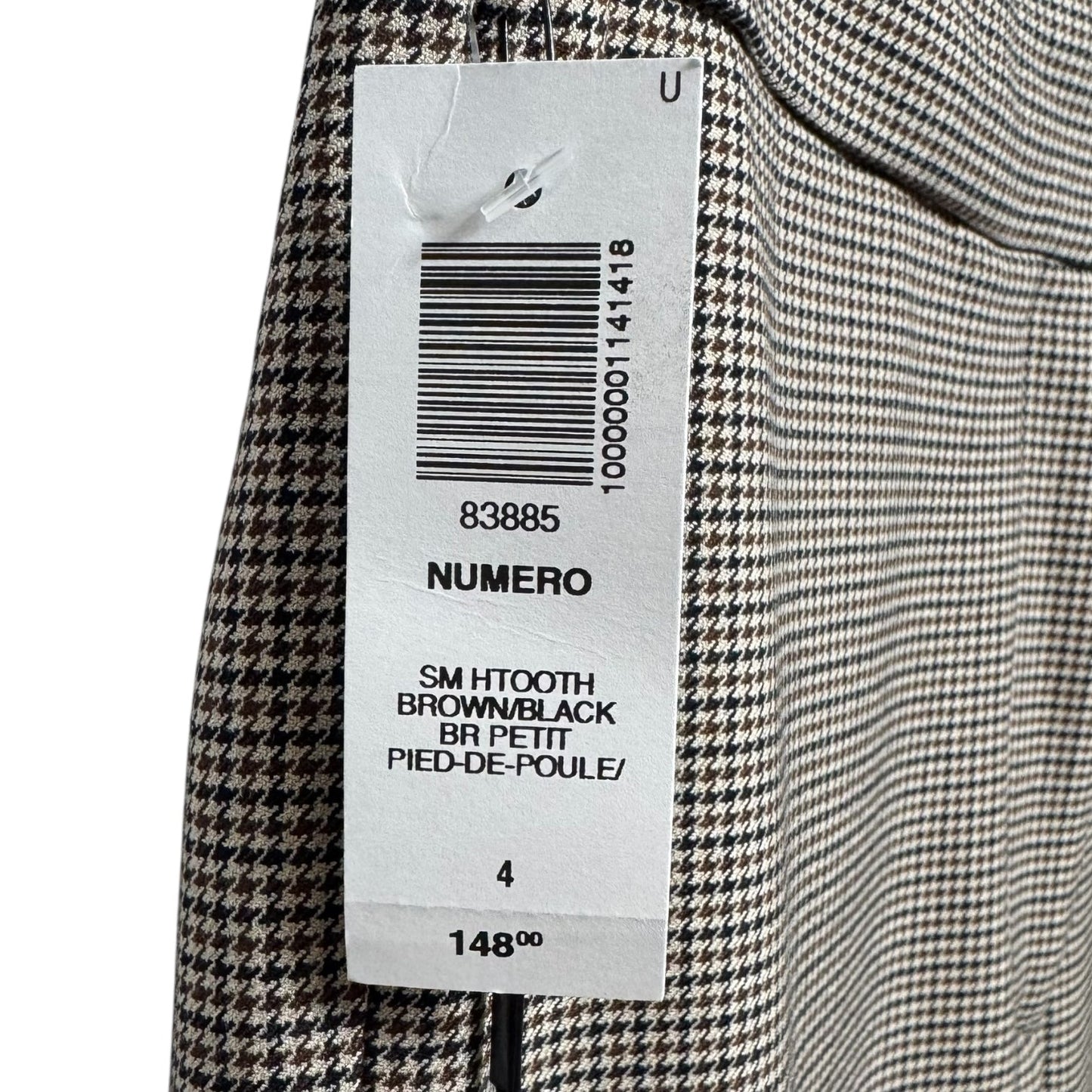 Numero Mid Rise Skinny Pants Dress By Babaton In Small Houndstooth in Brown & Black, Size: 4