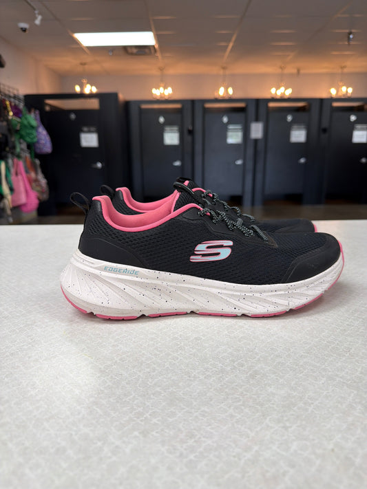 Shoes Athletic By Skechers In Black & Pink, Size:9.5