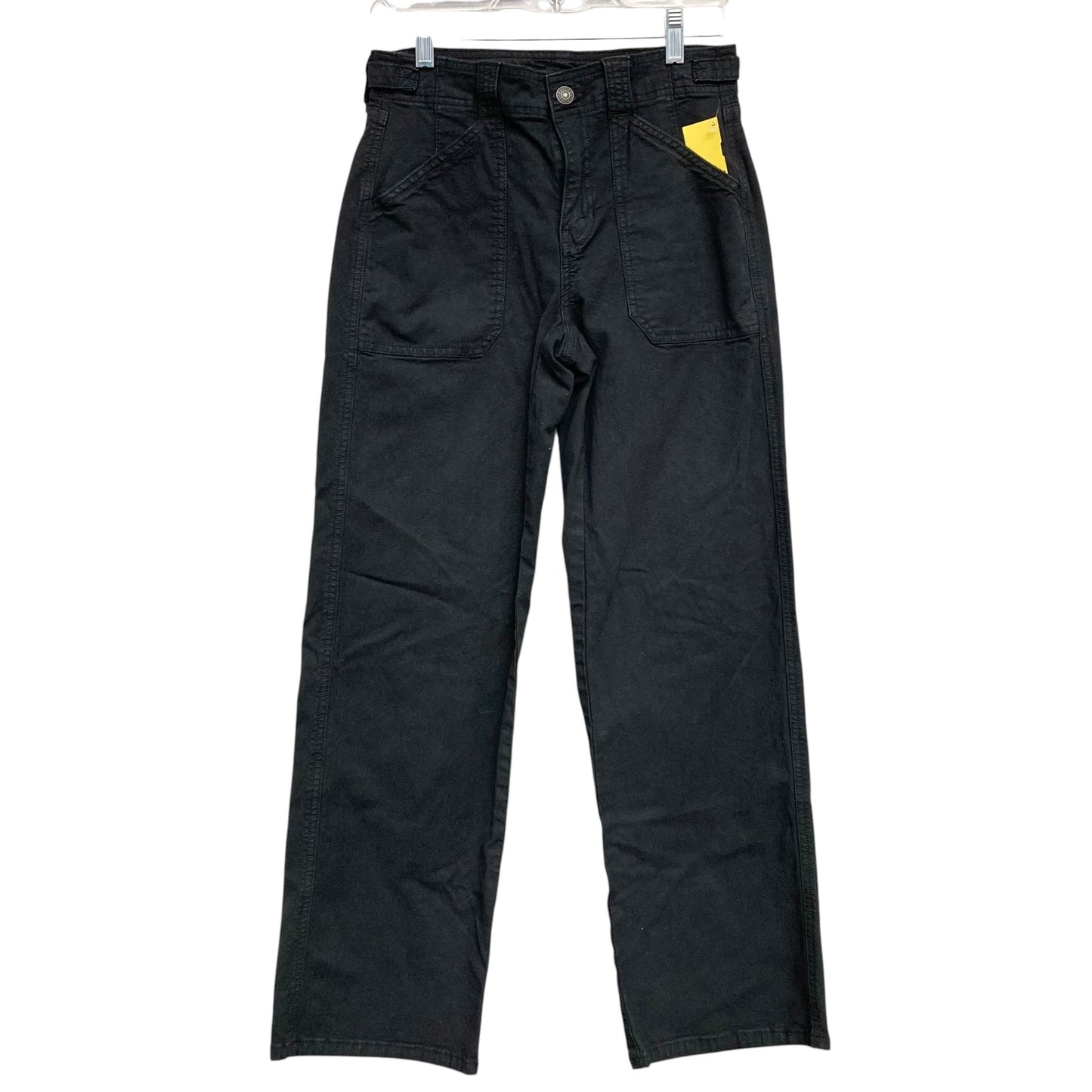 Jeans Wide Leg By American Eagle In Black Denim, Size:0