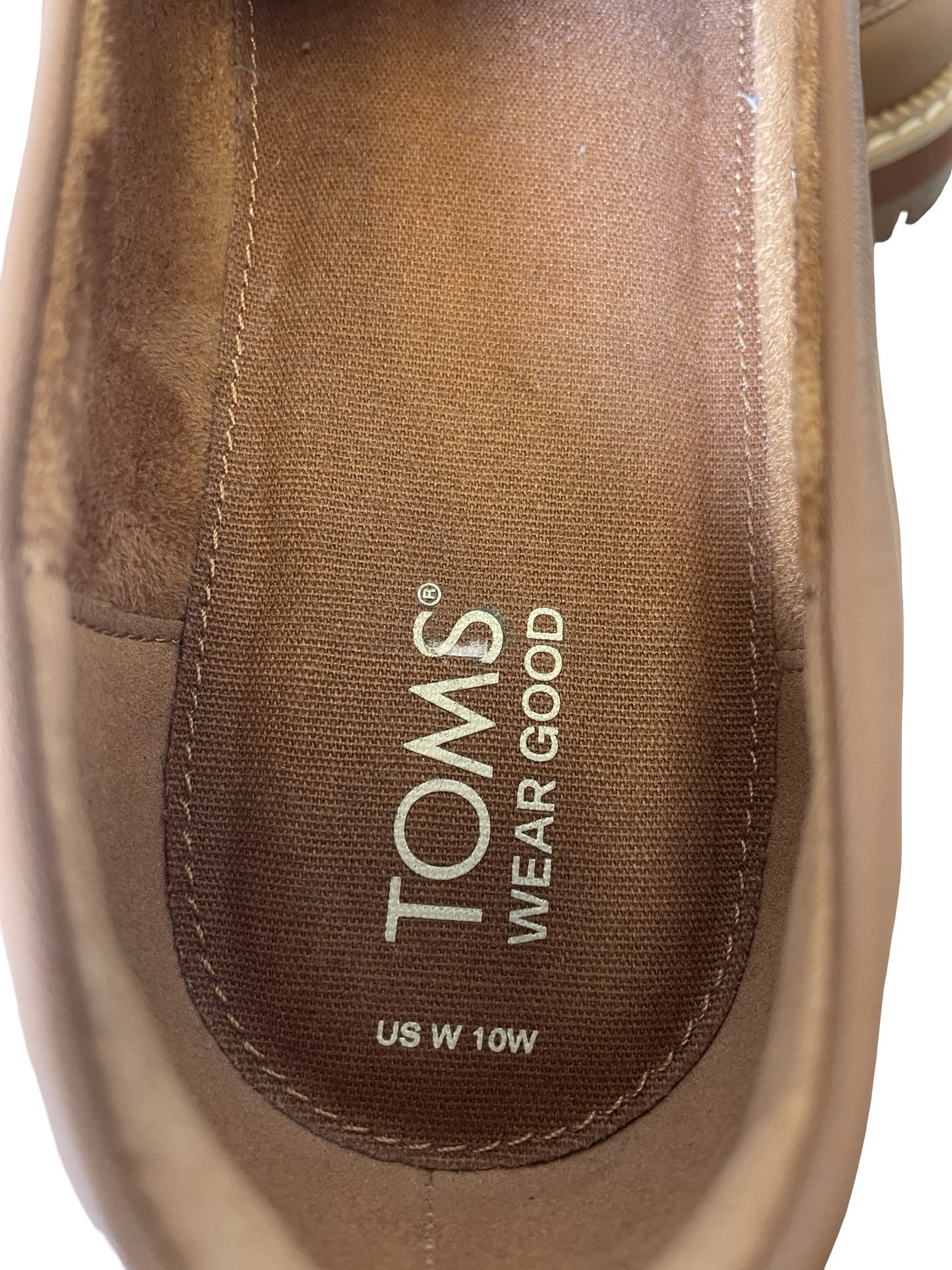 Shoes Flats By Toms In Tan, Size: 10W