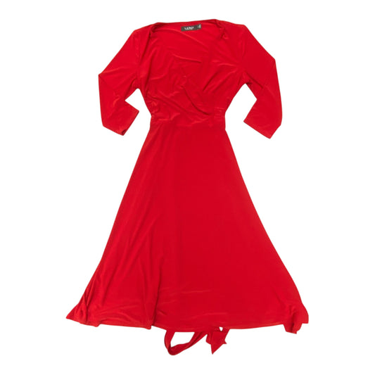 Dress Party Long By Lauren By Ralph Lauren In Red, Size:8