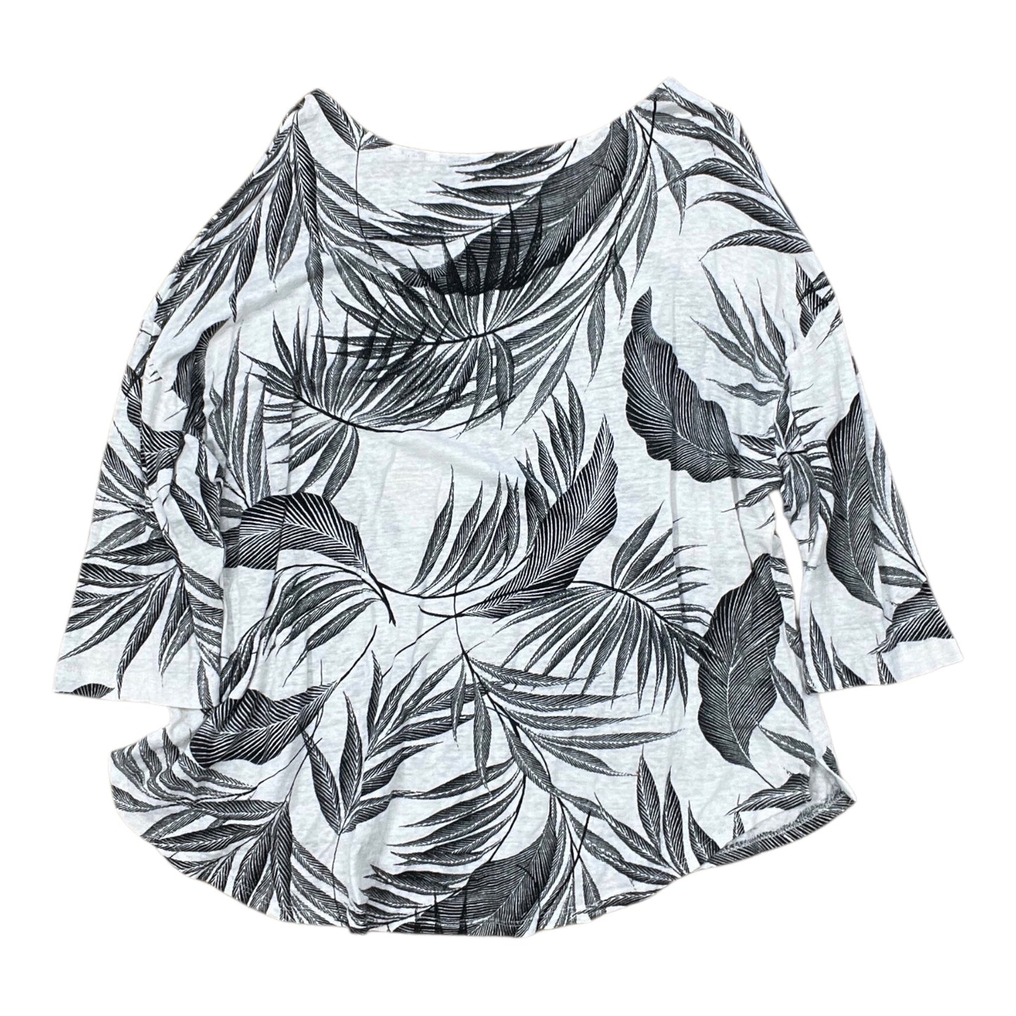 Top 3/4 Sleeve By Tahari In Grey, Size:2X