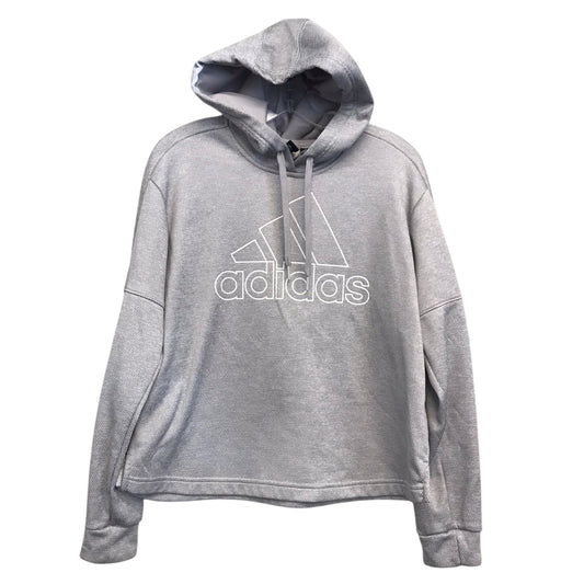 Sweatshirt Hoodie By Adidas In Grey, Size:L