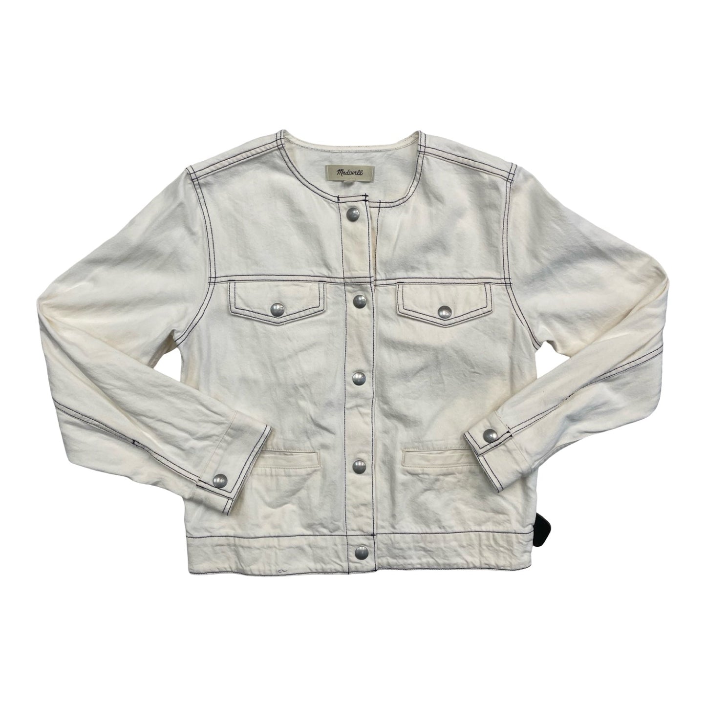 Jacket Denim By Madewell In Cream, Size:M