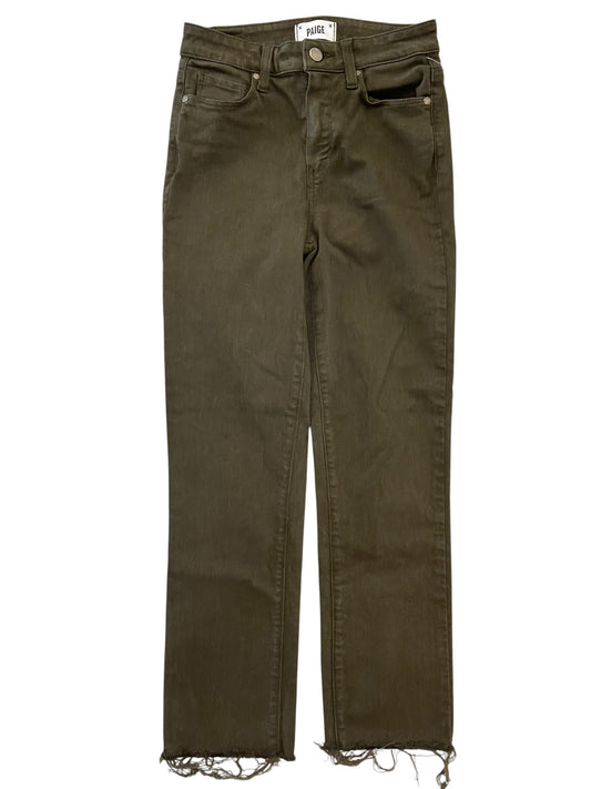 Jeans Boot Cut By Paige In Green Denim, Size:2
