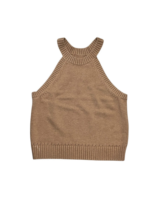 Top Sleeveless By Banana Republic In Taupe, Size:L