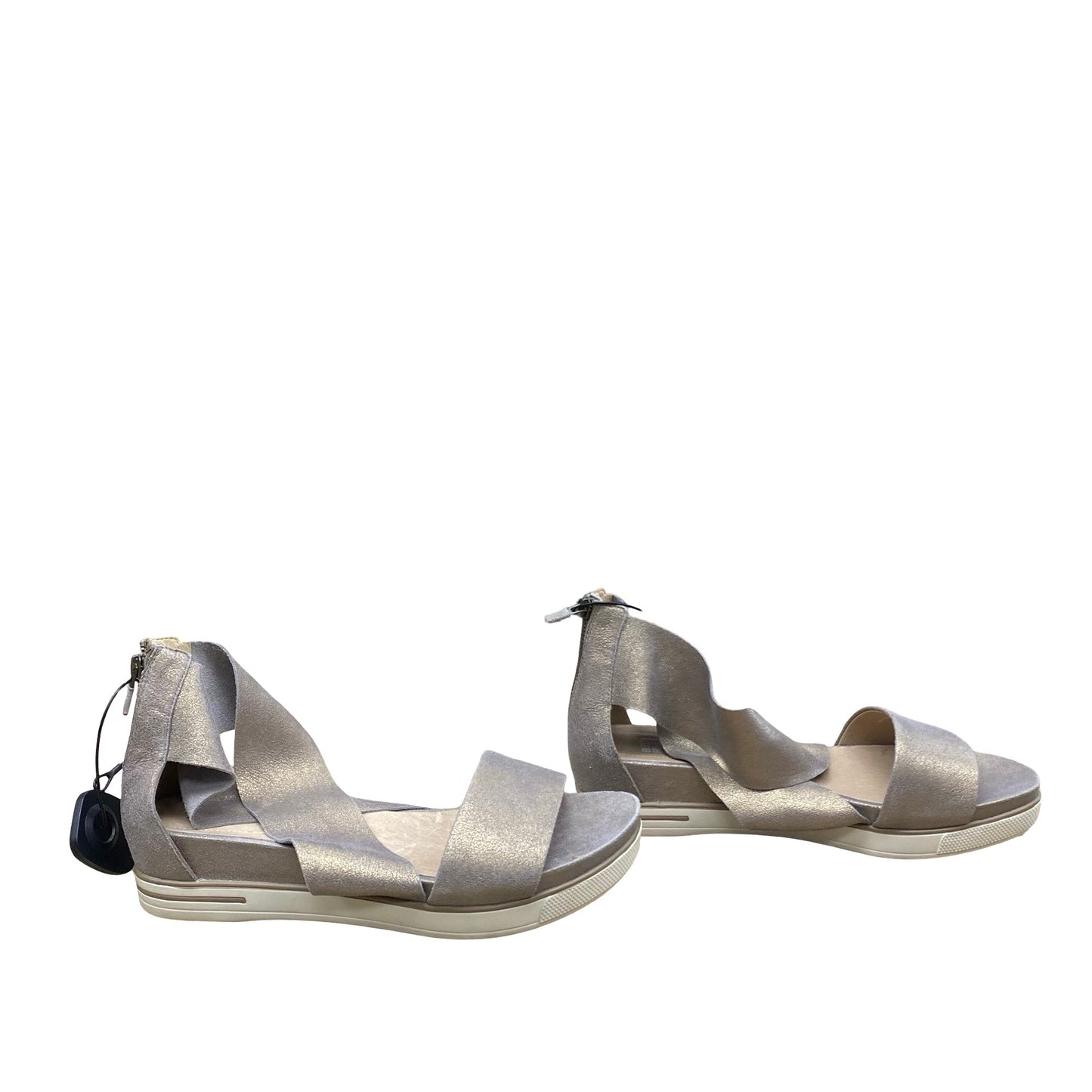 Sandals Designer By Eileen Fisher In Gold, Size:11