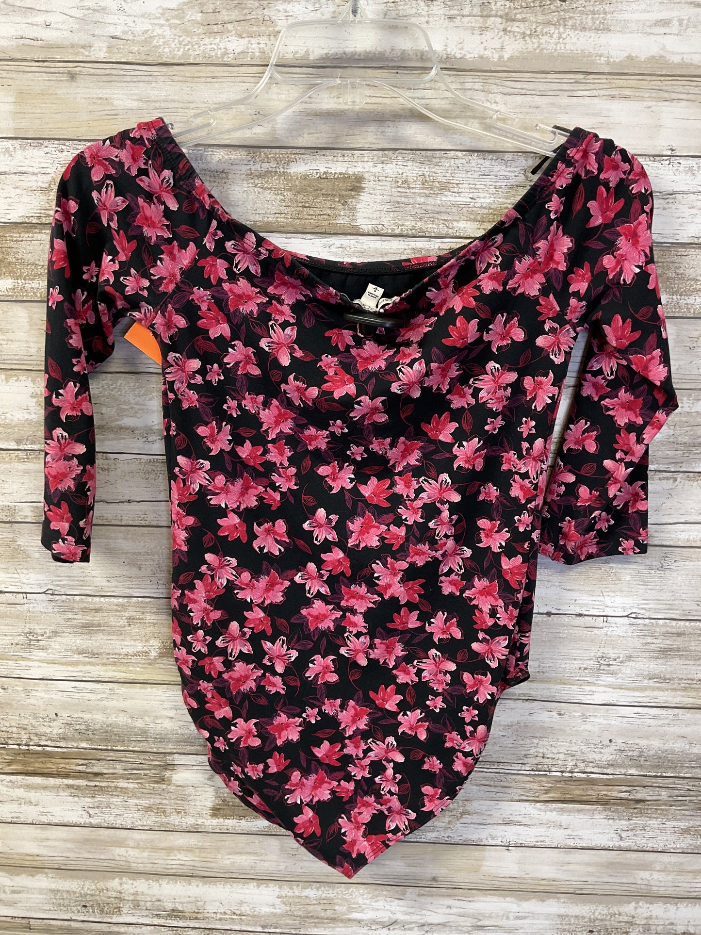 Bodysuit By Express In Black & Pink, Size:Sp