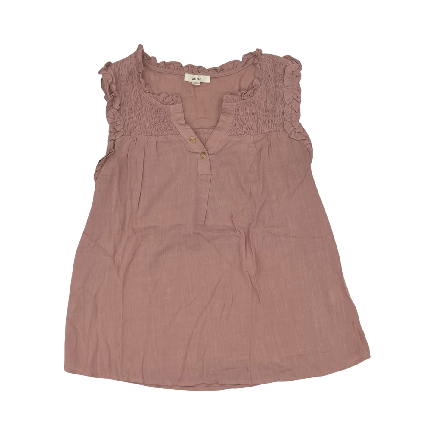 Blouse Sleeveless By Mine In Mauve, Size:M