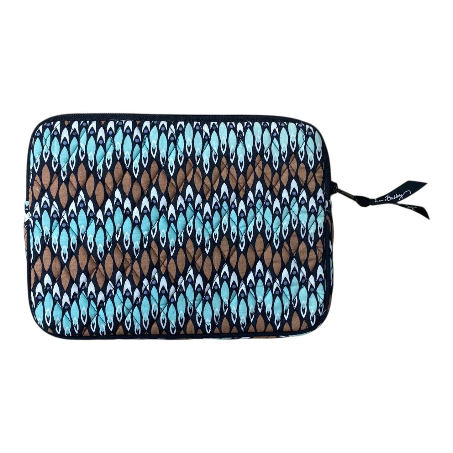 Makeup Bag By Vera Bradley In Brown & Green, Size:Medium