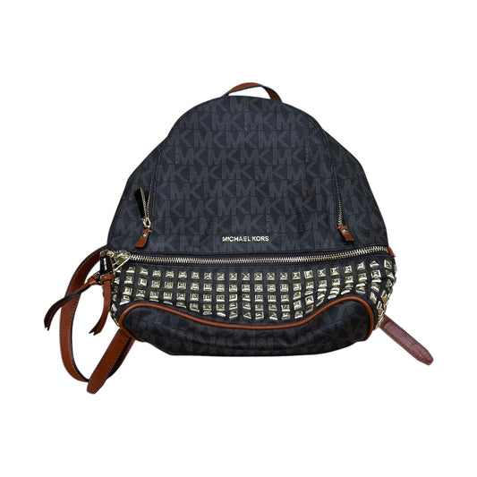Backpack Designer By Michael Kors In Brown & Gold, Size:Medium